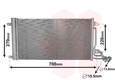 VAN WEZEL Конденсатор, кондиционер 49005038